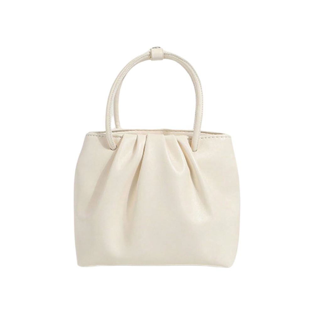 Pu Leather Ruched Square Handbag Office Work Versatile Handbags Bee :'D